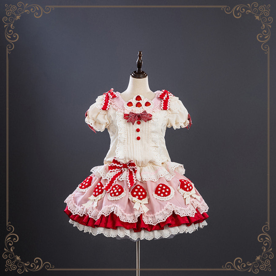 【受注予約~3/1】Strawberry Party ワンピース・ジャンパースカート【Hinana Queena】