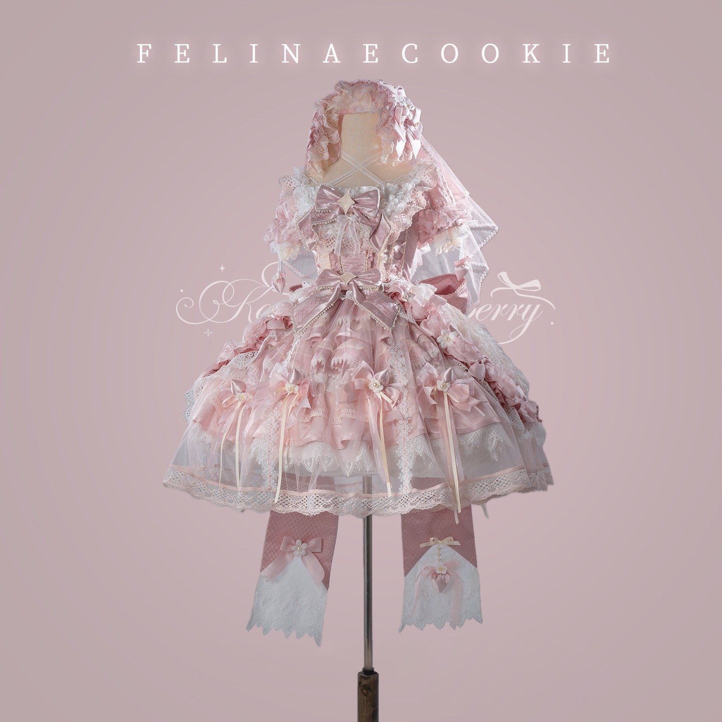 【受注予約~2/26】Love Snow Strawberry ワンピース・フルセット【Felinae Cookie】