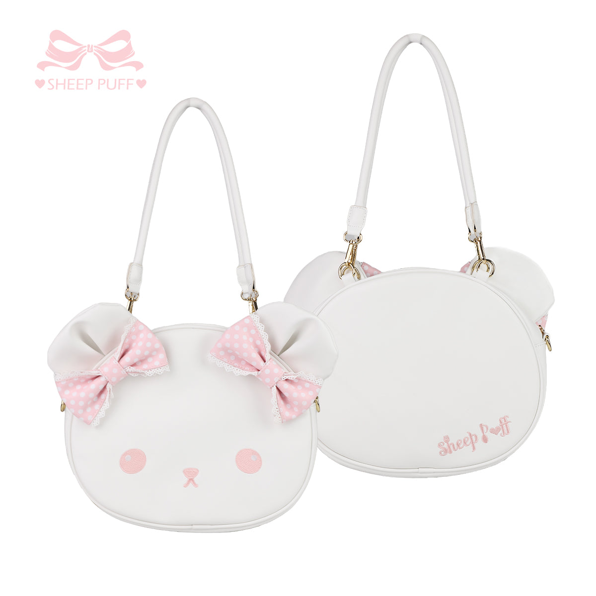 【受注予約~8/31】リボンくまちゃんバッグ【Sheep Puff】