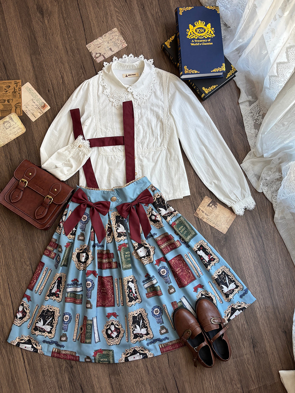 【受注予約~10/22】Wheat Book サロペット【Miss Cube】