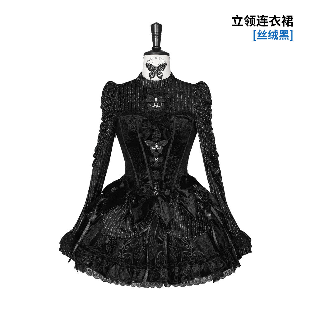 【受注予約~1/22】Swallowtail Butterfly ワンピース(ベルベットver.)【魔女贩售】