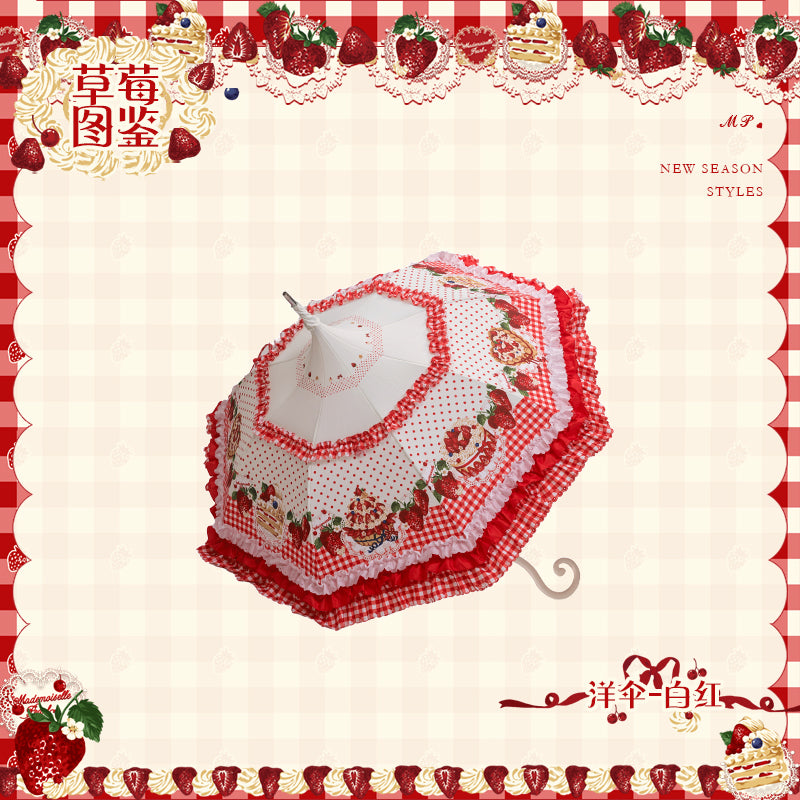 【受注予約~11/18】Strawberry Cake Illustration パラソル【花与珍珠匣】
