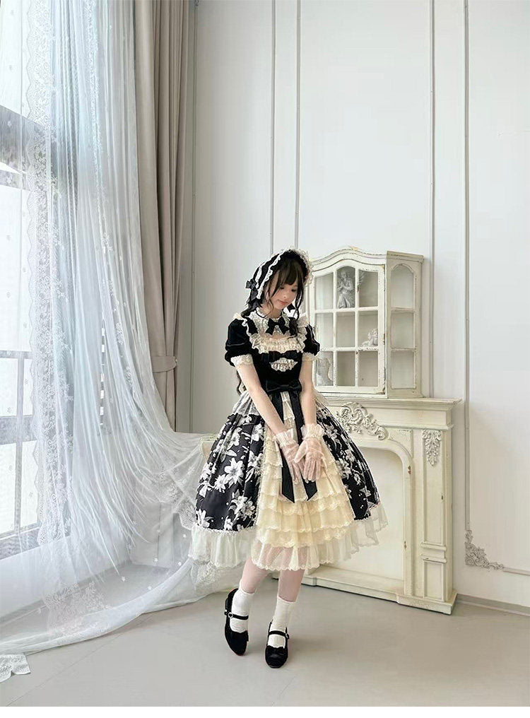 【受注予約~6/18】金百合の春 ワンピース【Beleganty】
