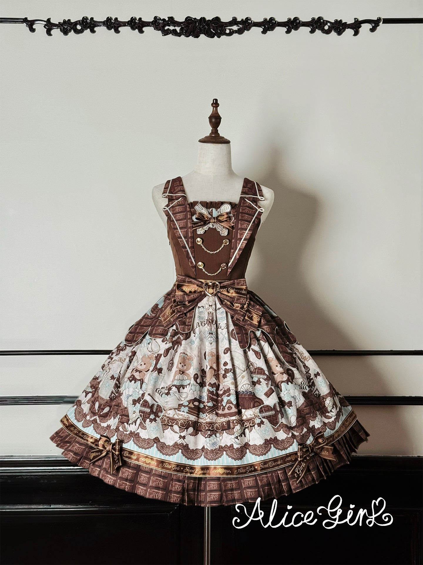 【受注予約~10/8】Chocolate Bear ジャンパースカート・サロペット【Alice Girl】