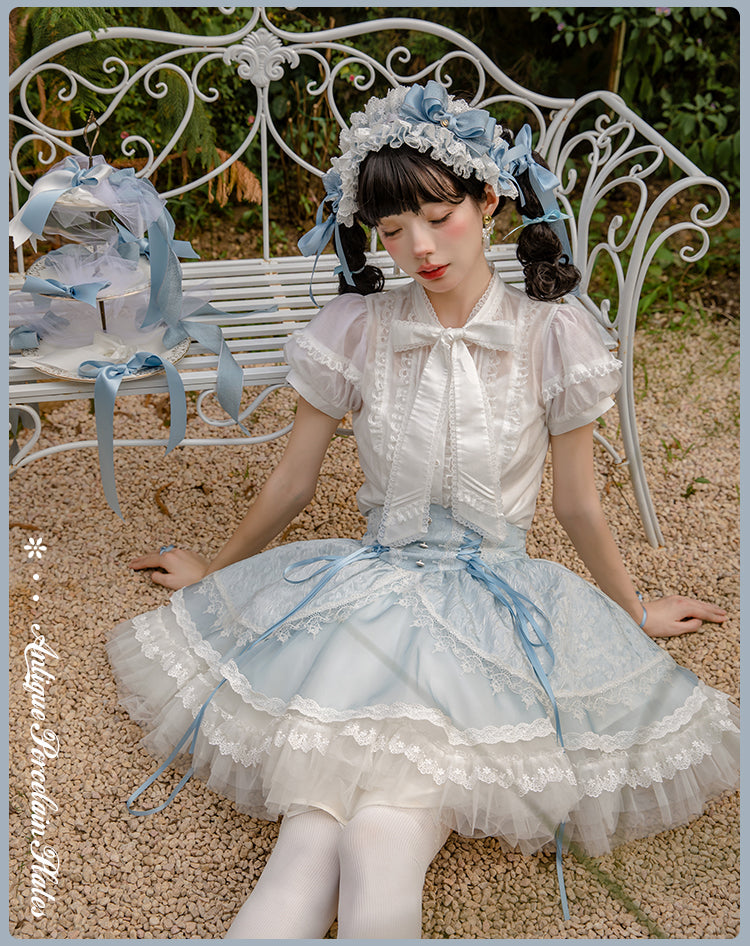 【受注予約~7/8】Antique Porcelain ワンピース・ジャンパースカート・スカート【花与珍珠匣】