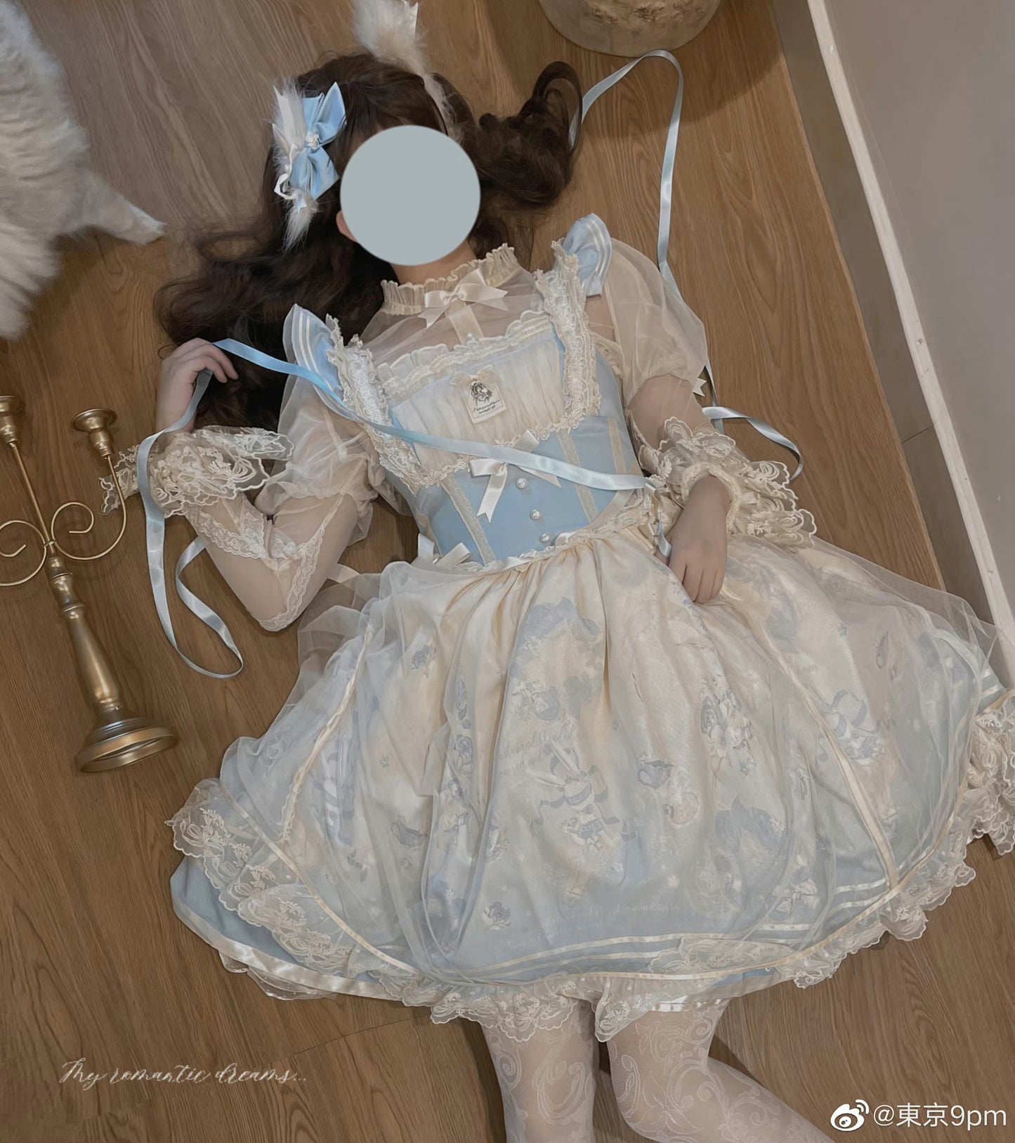 【受注予約~6/13】Ballet Bunny Milk Blue インナートップス【DreamDoll】