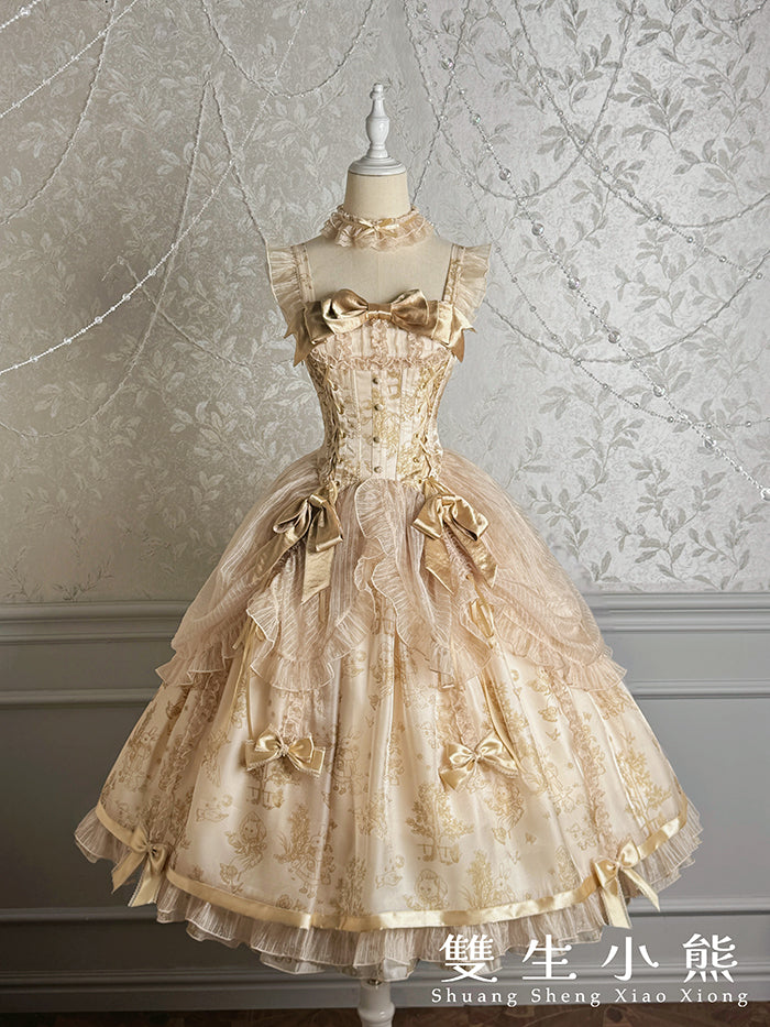 【受注予約~9/11】Gilded Dream ジャンパースカート【双生小熊】