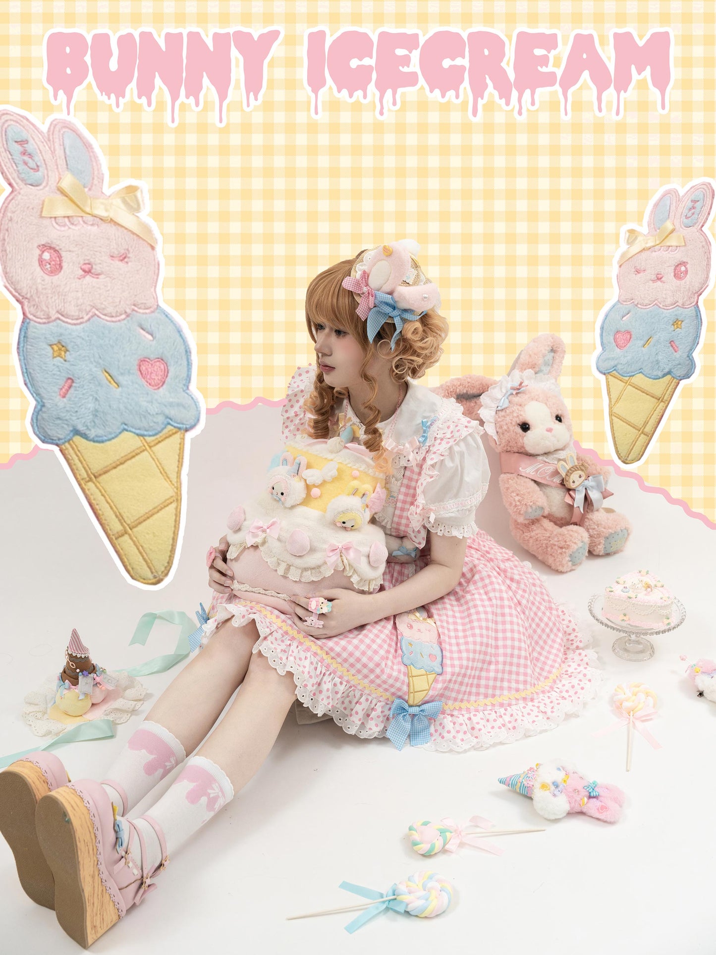 【受注予約~9/5】Bunny ice cream ブラウス【Cutey Mask】