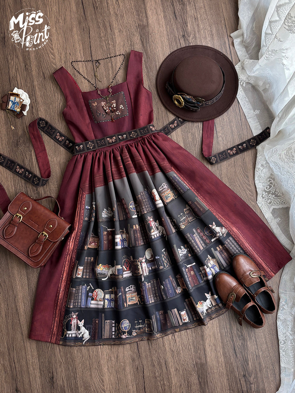 【受注予約~11/6】German Bookshelf ジャンパースカート【Miss Point】