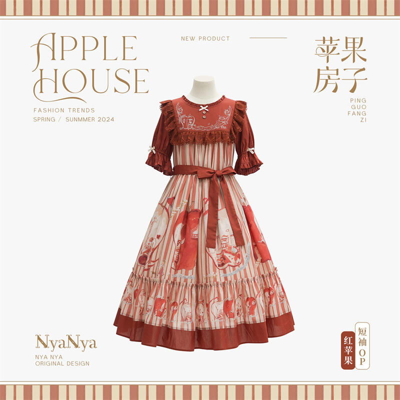 【受注予約~3/21】Apple House ワンピース・ジャンパースカート【NyaNya】