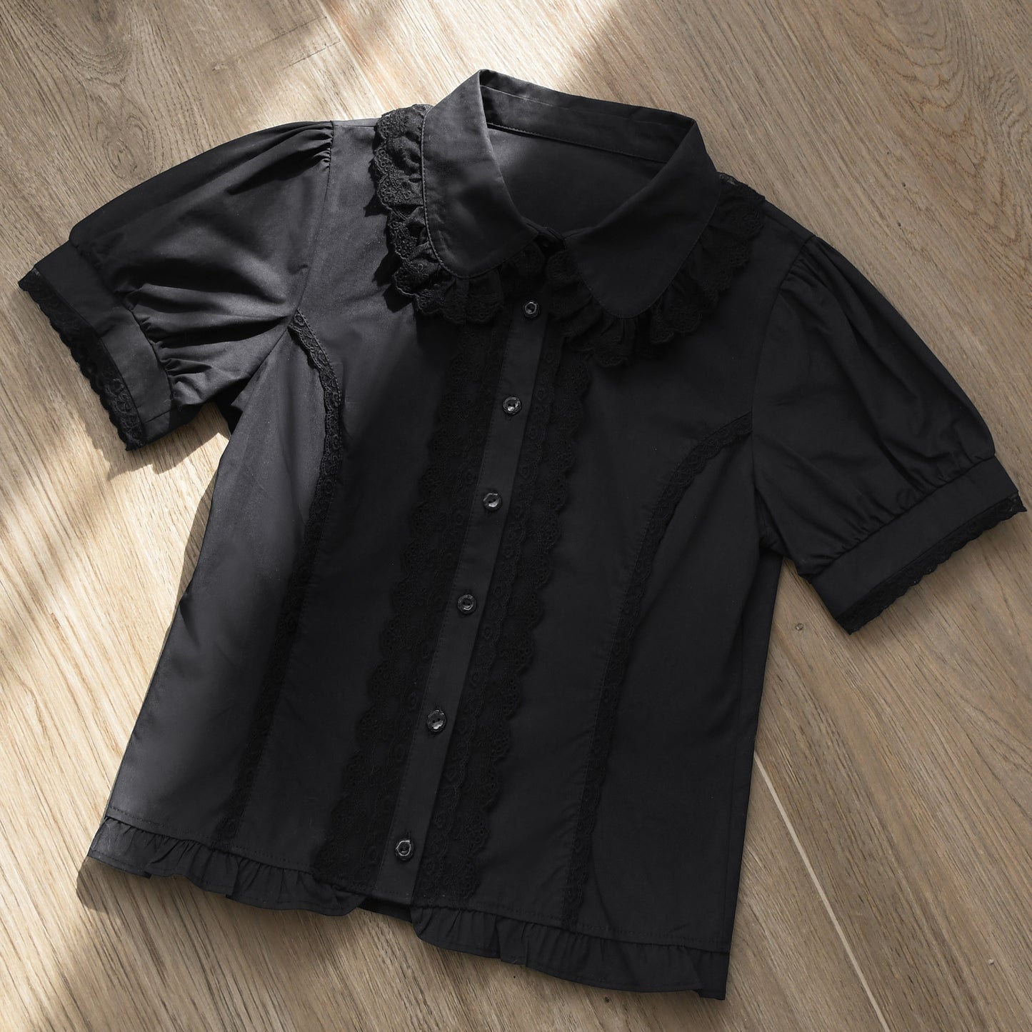 Lily 丸襟半袖ブラウス【MIST】