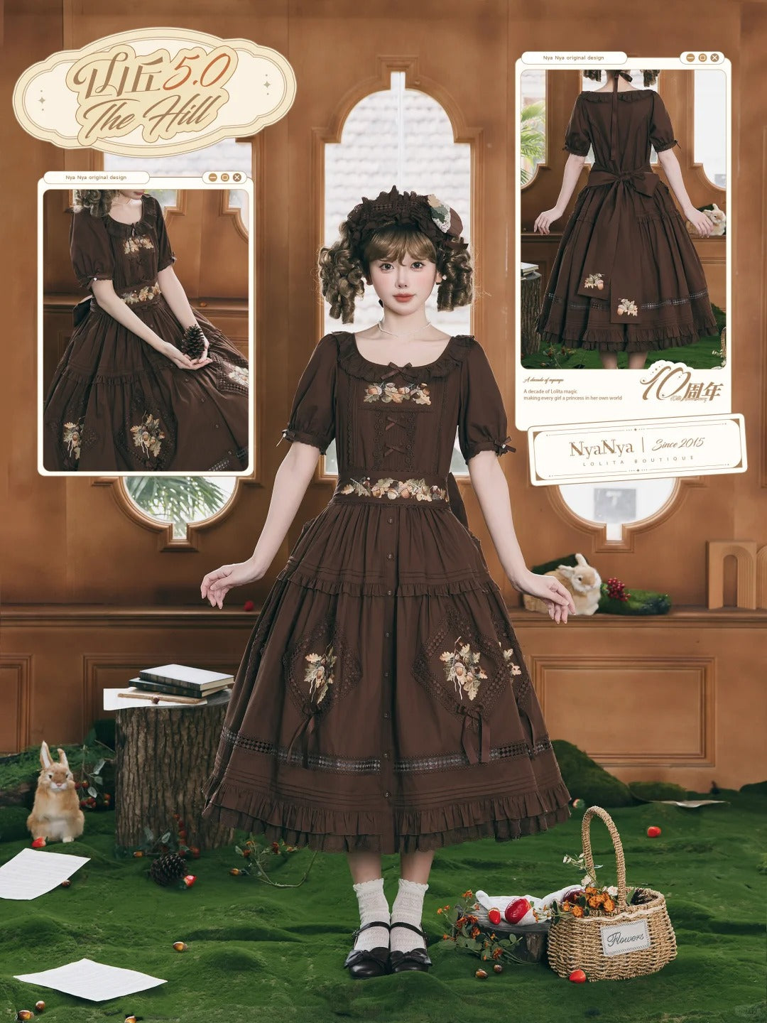 【受注予約~9/2】Strawberry Flowers on the Hill 5.0 ワンピース【NyaNya】