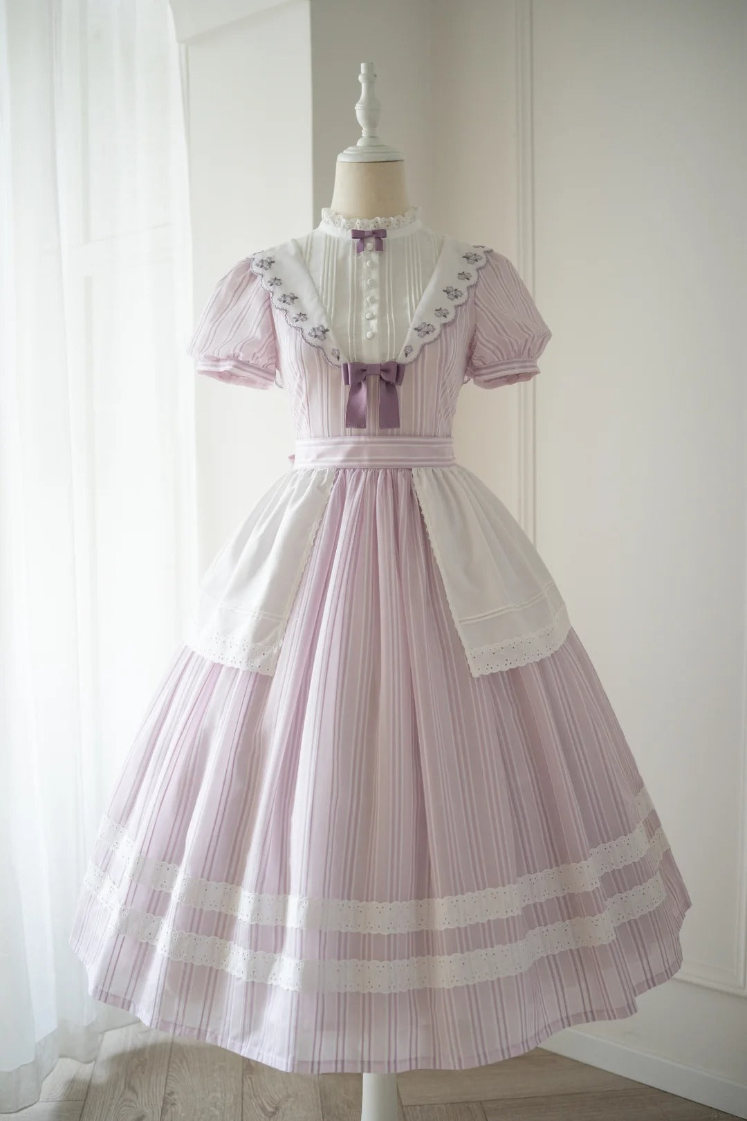 【受注予約~8/6】Striped Nemophila ワンピース・ジャンパースカート【Whital Alley】