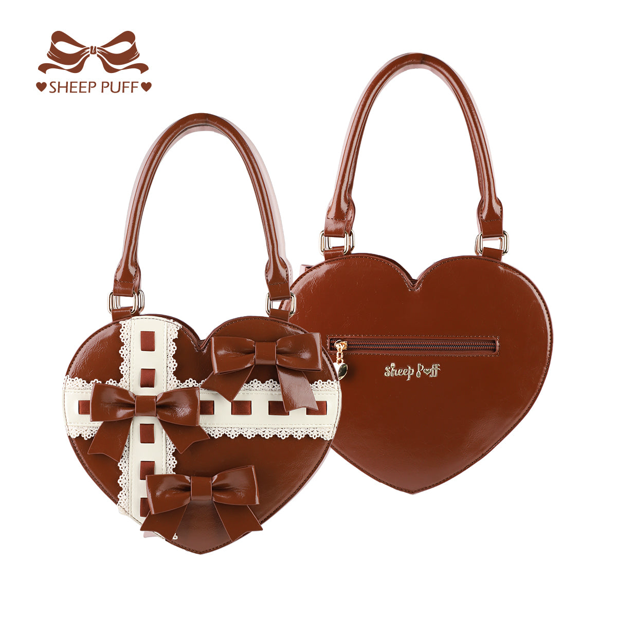 【受注予約~9/18】はしごリボンハートバッグ【Sheep Puff】