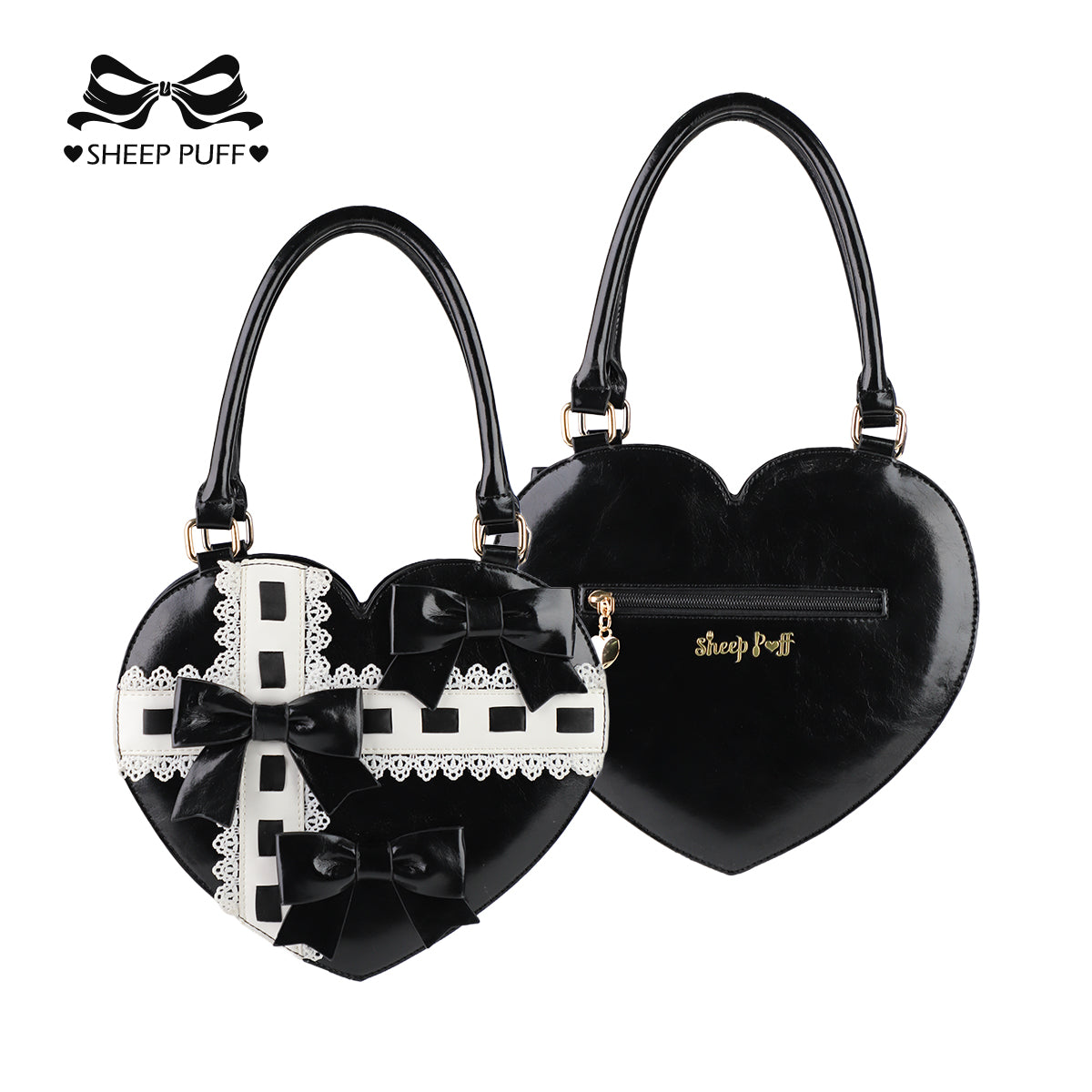 【受注予約~9/18】はしごリボンハートバッグ【Sheep Puff】