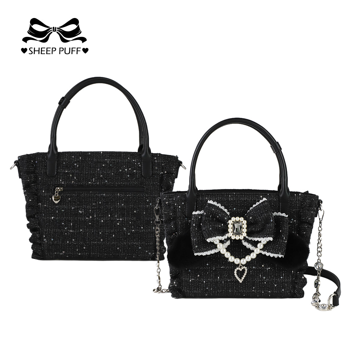 Rabbit Bud ツイードバッグ【Sheep Puff】