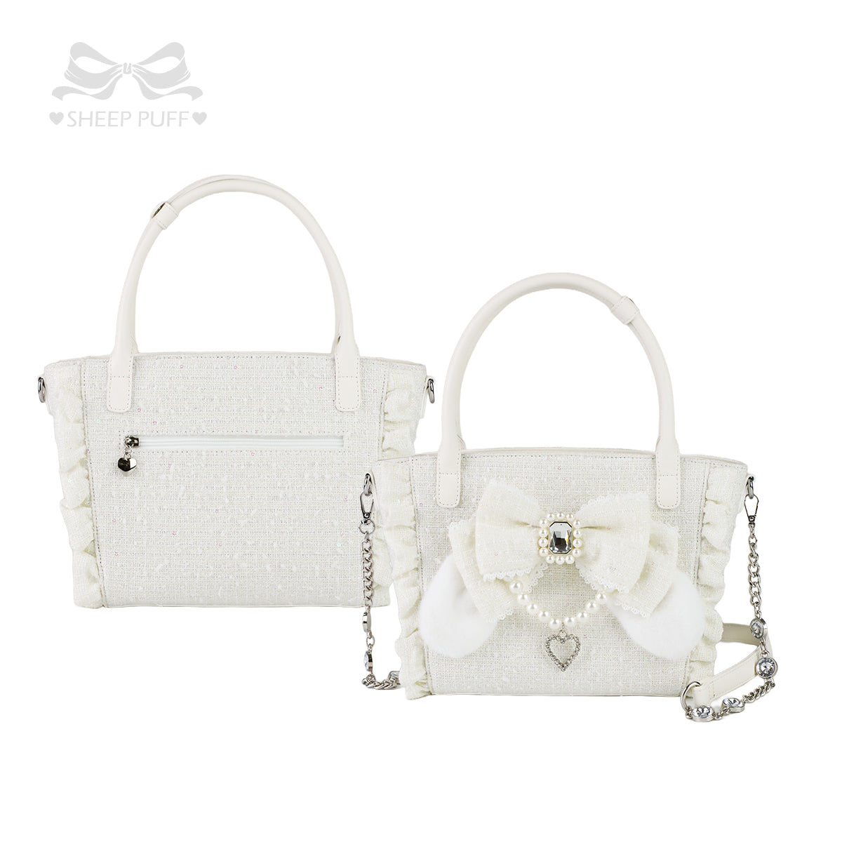 Rabbit Bud ツイードバッグ【Sheep Puff】