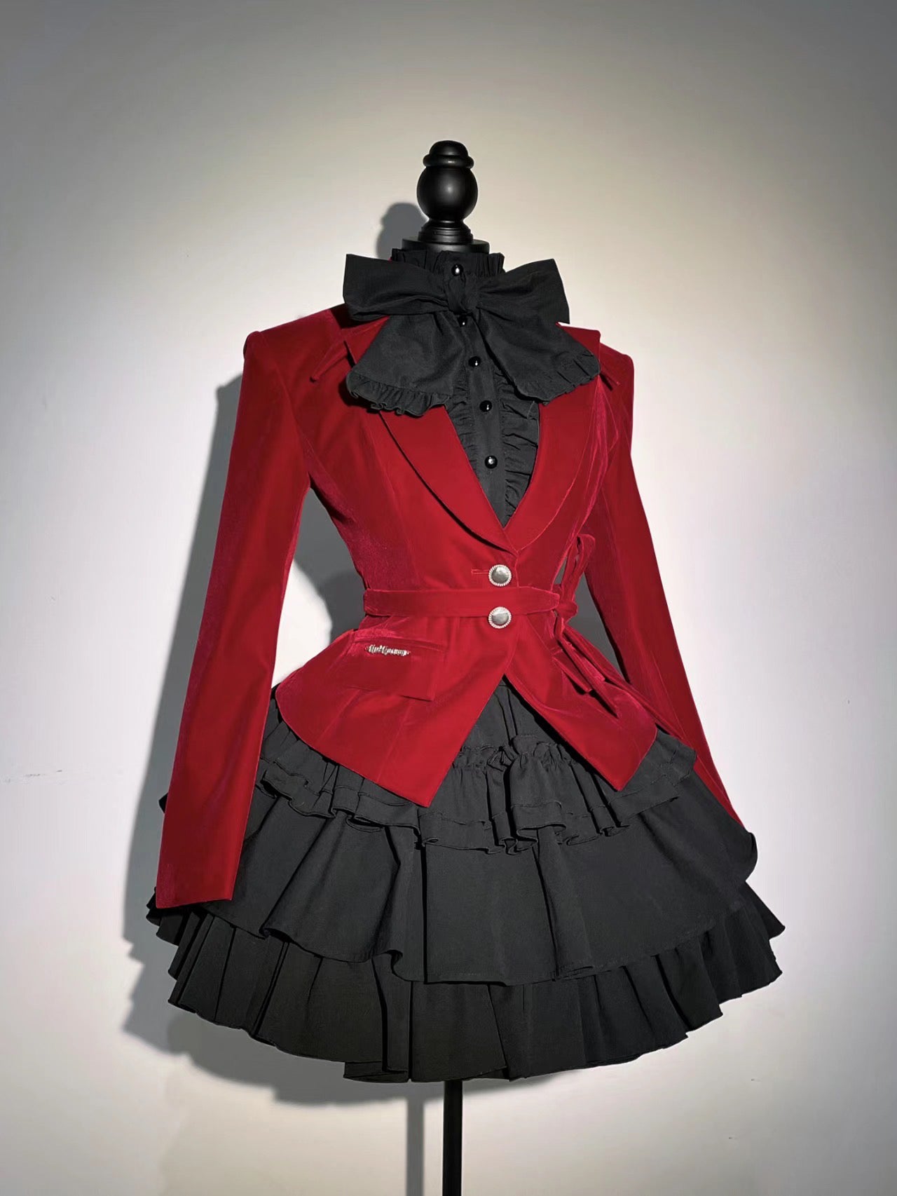 【即納】CATCOCOON クラシカルロリィタセットアップ タータンチェック 赤 即納」CATCOCOONクラシカルドール 長袖 セットアップ 赤チェック