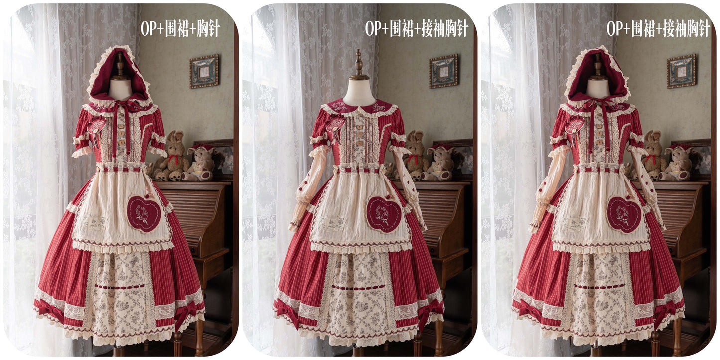 【受注予約~4/27】森の赤ずきんちゃん ワンピース・ジャンパースカートセット【Peony】