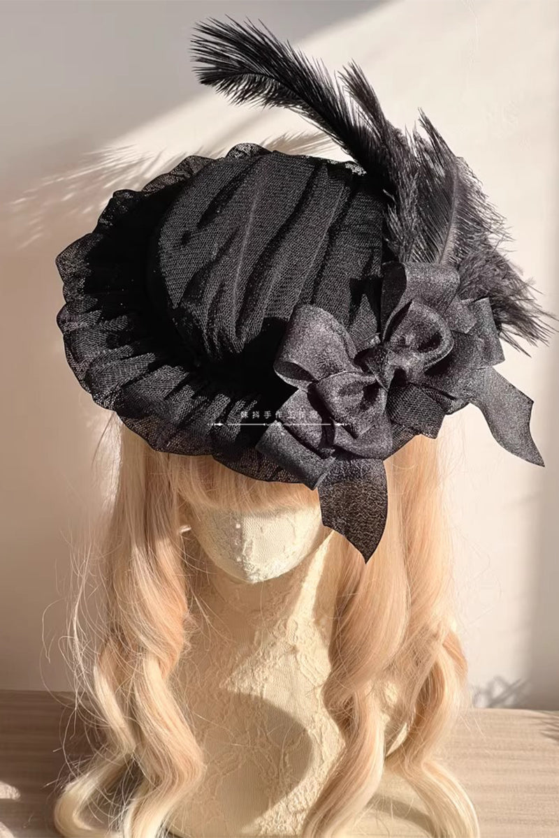 ドットチュールカクテルハット【妹抖手作工作屋】