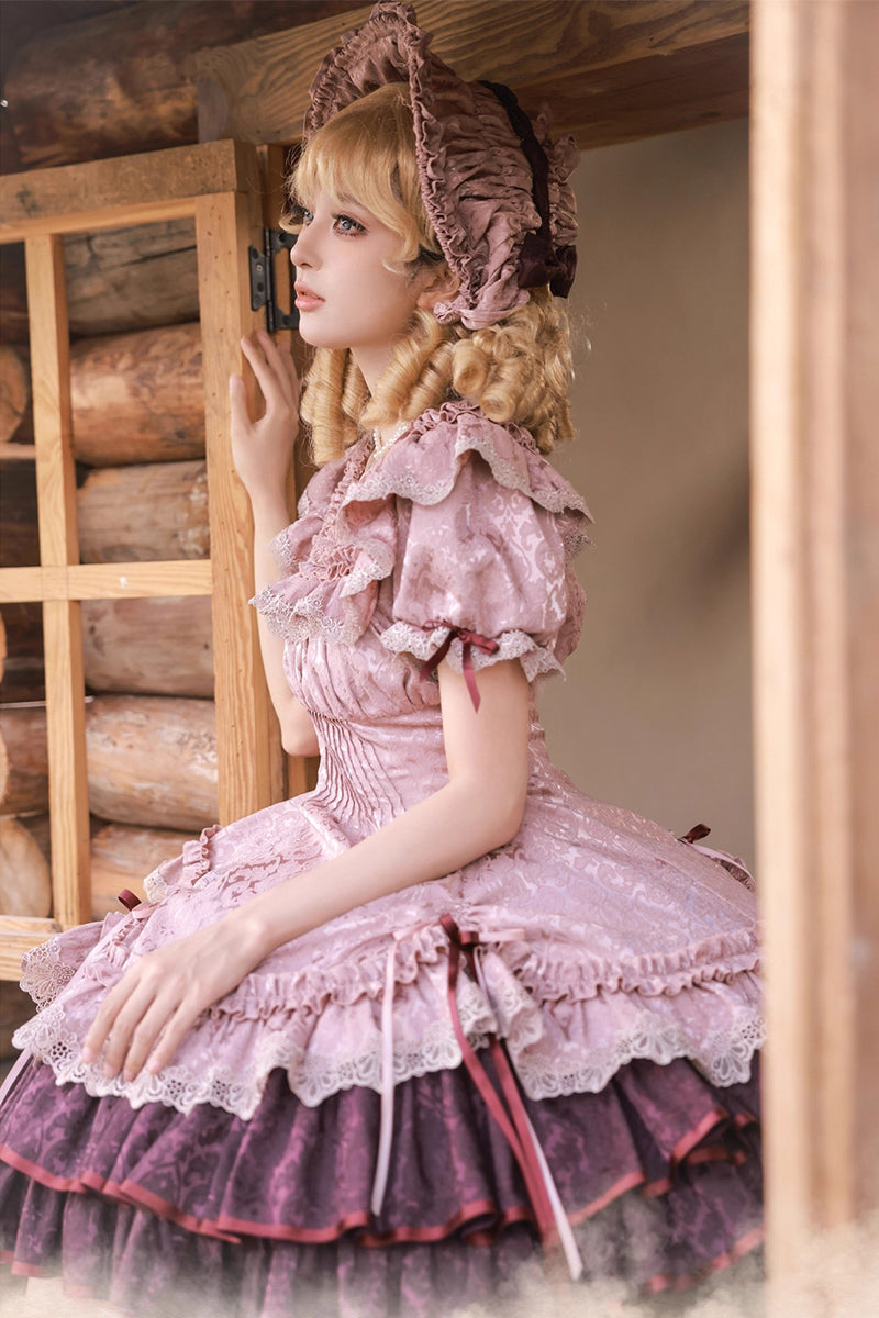 【受注予約~9/11】Old Rose アクセサリー【夜泪百合】