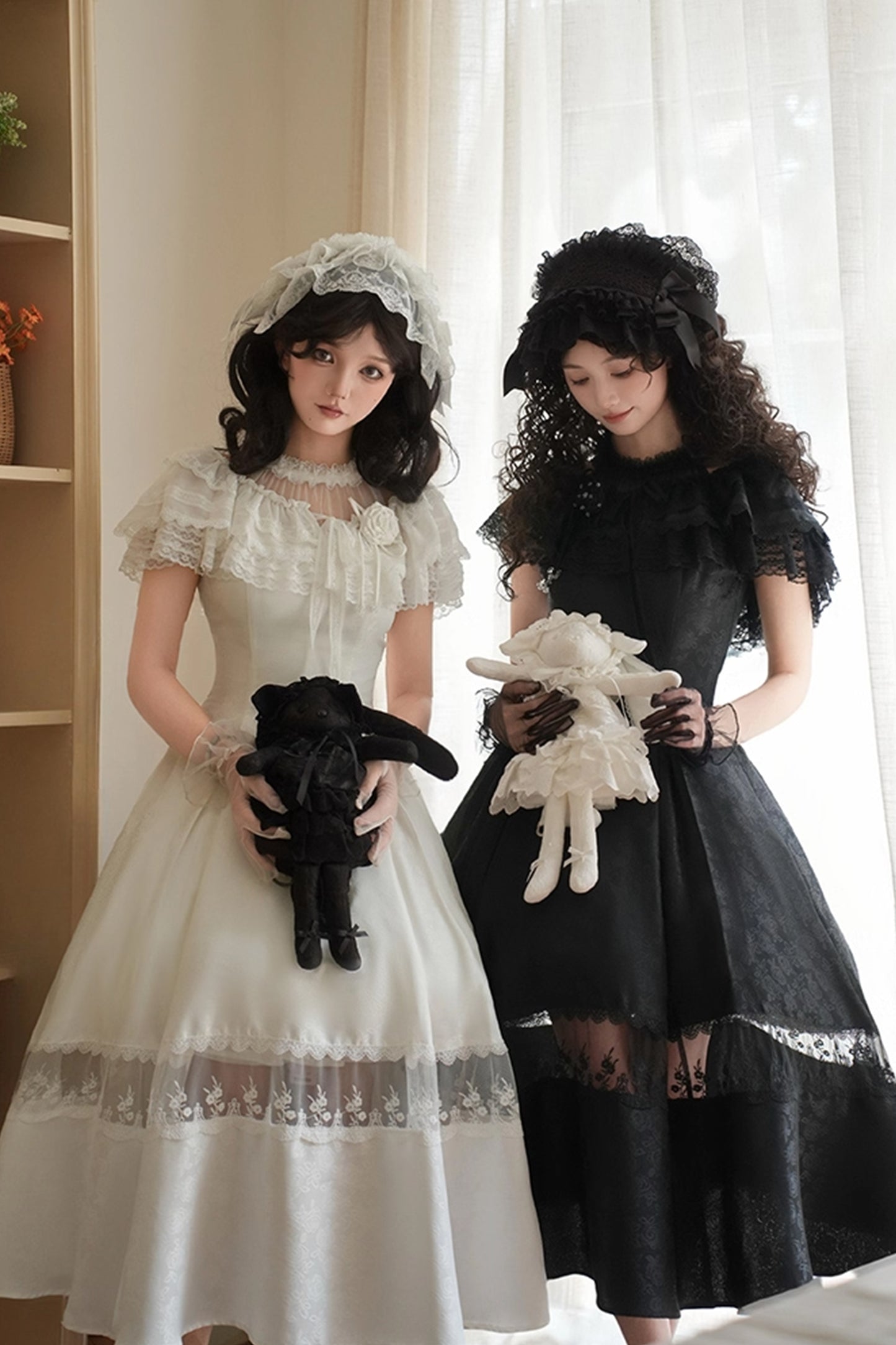 幅広レースヘッドドレス【With Puji】