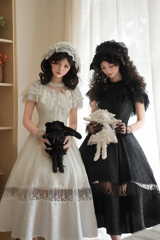 幅広レースヘッドドレス【With Puji】