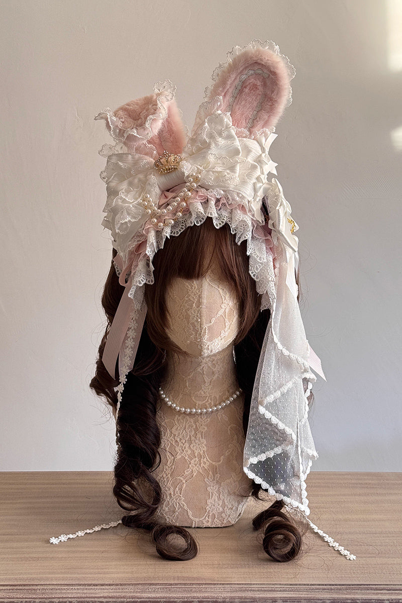 Schleier-Stirnband mit Hasenohren [Midnight Handicraft Shop]