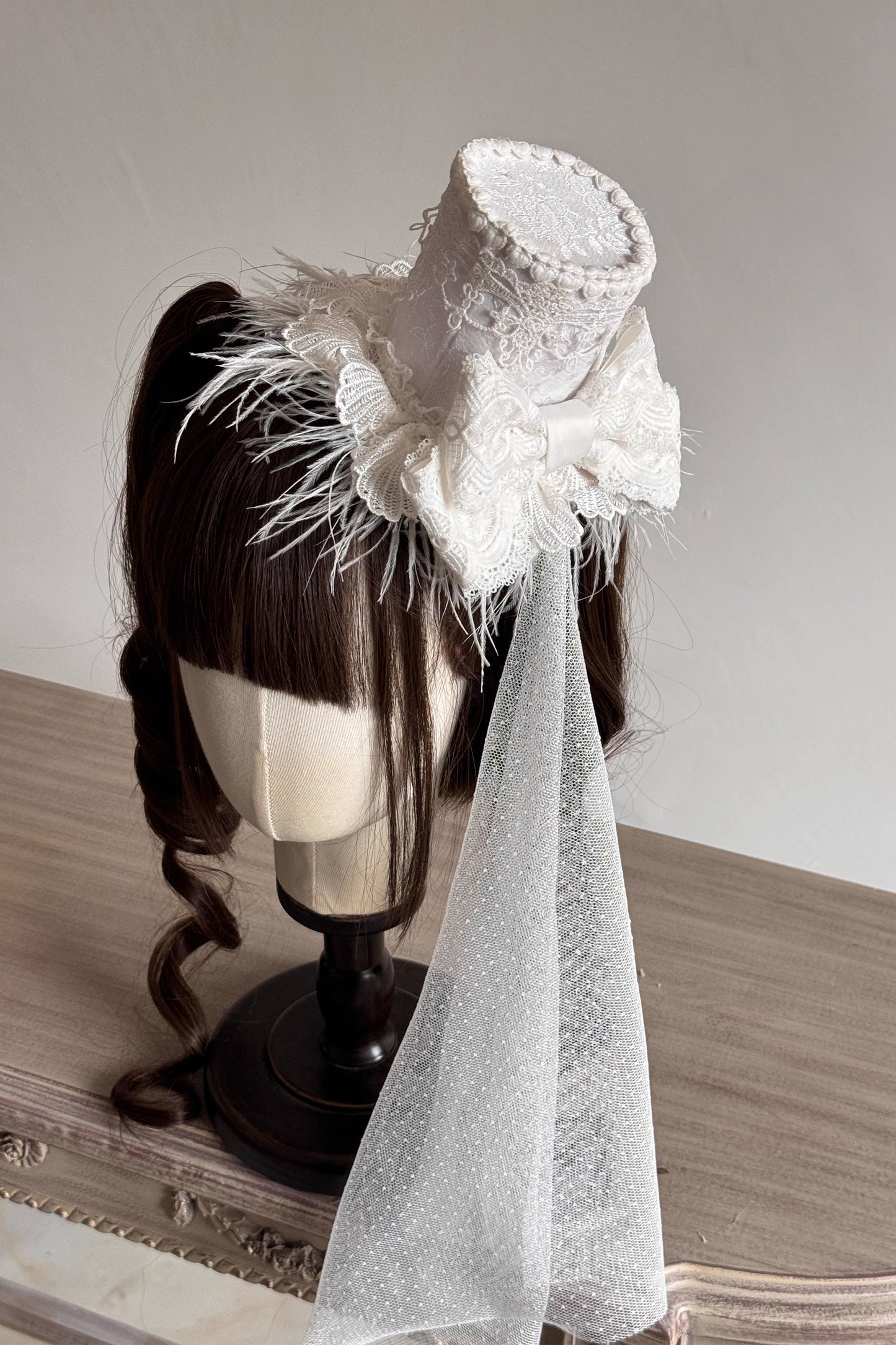 ヴェール付きミニハット【妹抖手作工作屋】