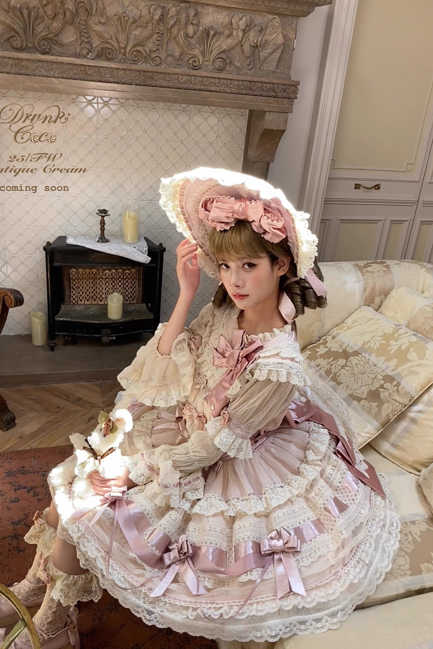 【受注予約~10/9】Antique Cream アクセサリー【DrunkCoco】