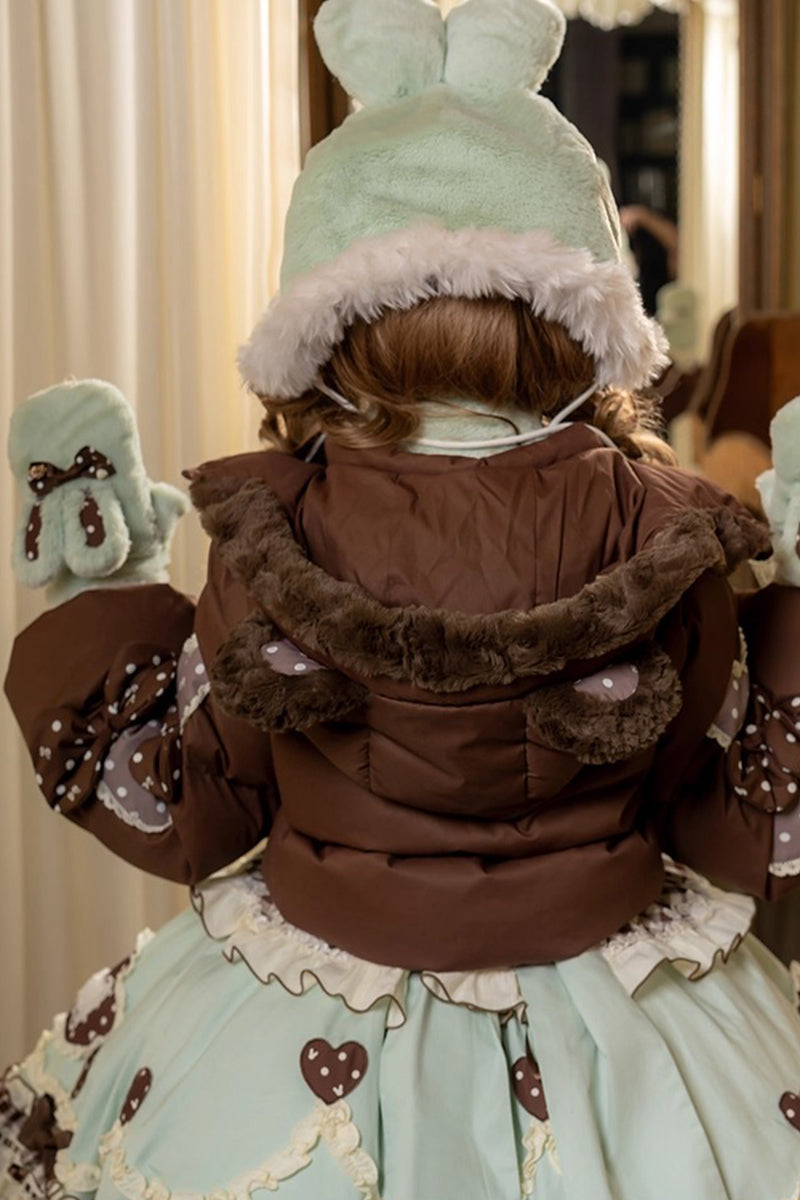 【受注予約~11/12】Winter Rabbit うさ耳ぼうし・手袋・マフラー【花与珍珠匣】