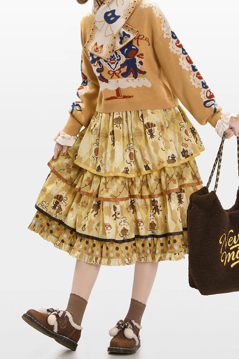 Cat Afternoon Tea マフラー【FrogicStudio】