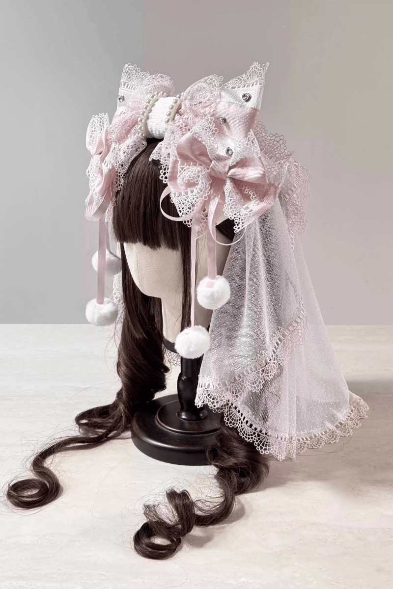 ヴェール付きリボンピン【妹抖手作工作屋】