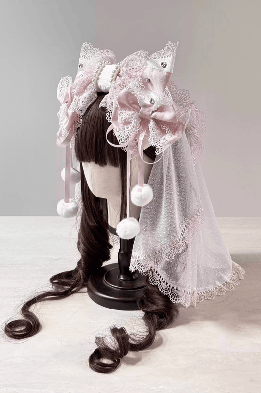 ヴェール付きリボンピン【妹抖手作工作屋】