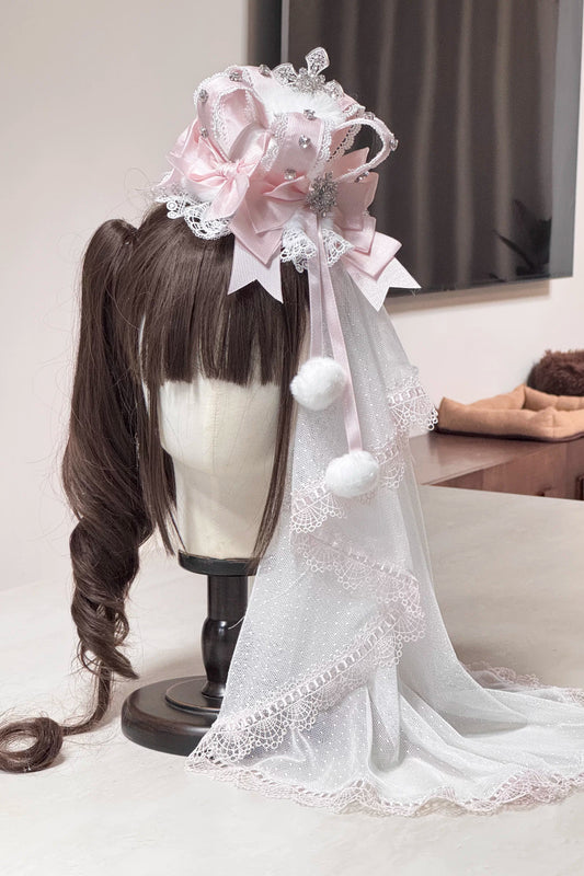 ヴェール王冠ミニハット【妹抖手作工作屋】