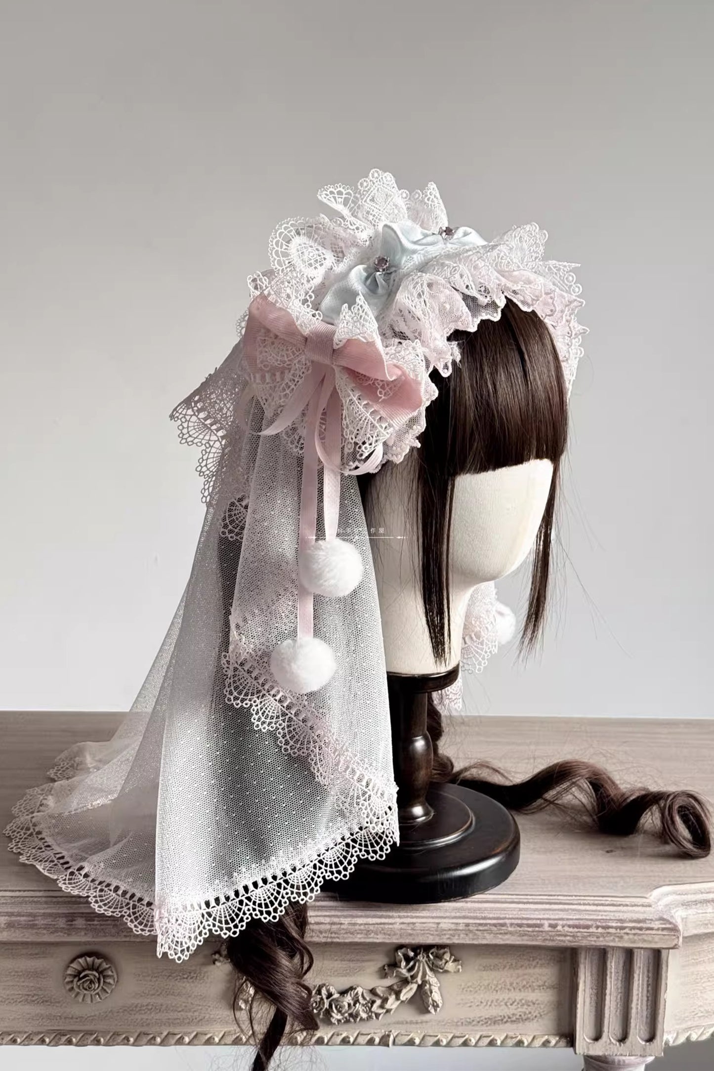 ヴェール付きSnow Drop ヘッドドレス【妹抖手作工作屋】