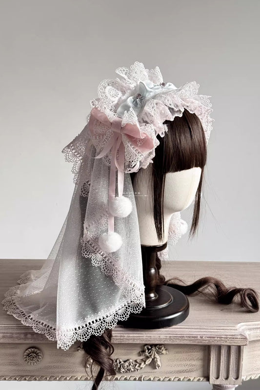 ヴェール付きSnow Drop ヘッドドレス【妹抖手作工作屋】