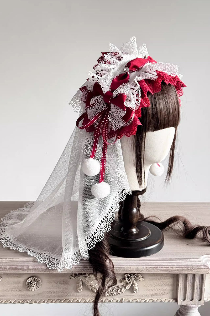 ヴェール付きSnow Drop ヘッドドレス【妹抖手作工作屋】