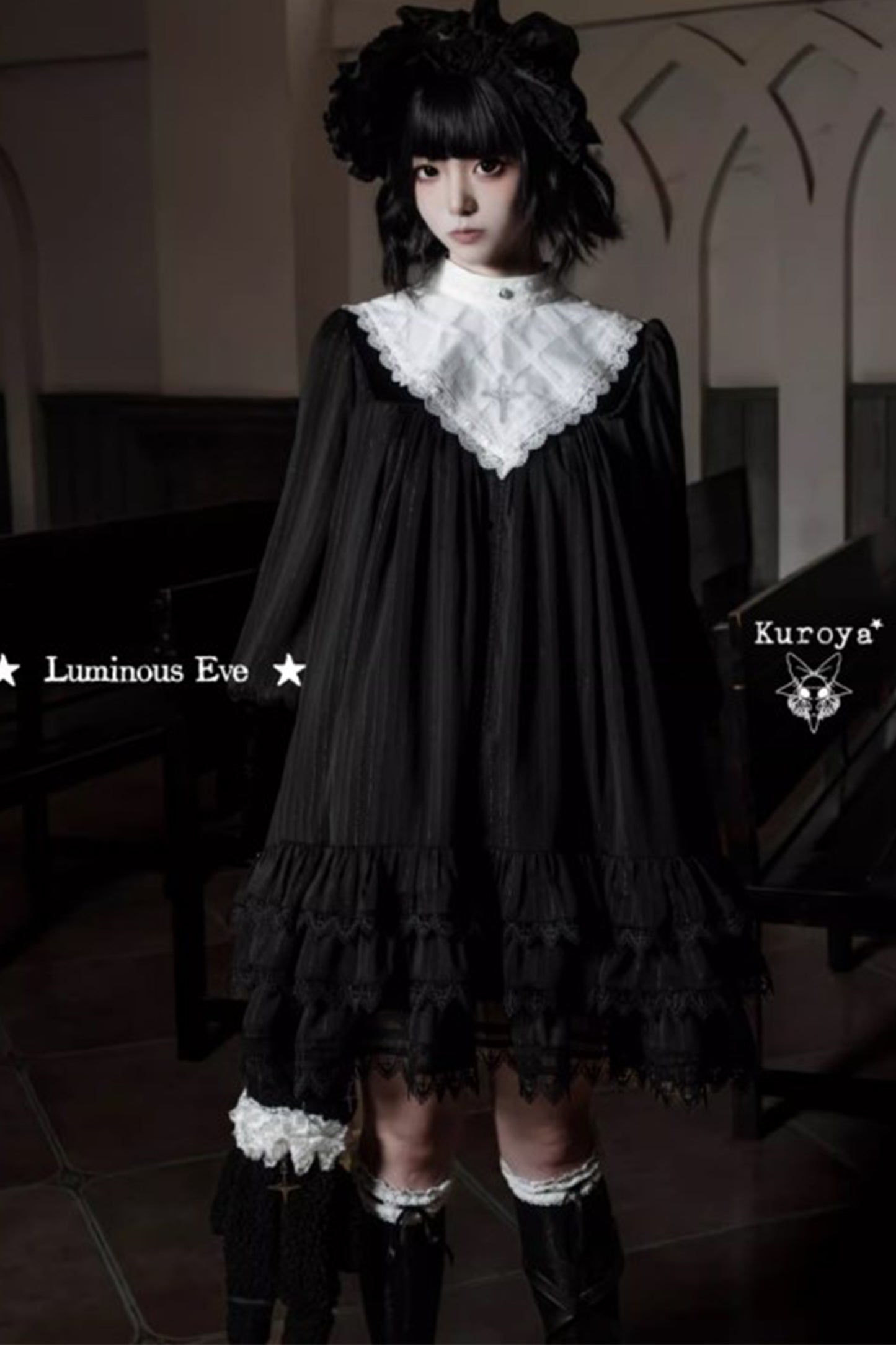 【受注予約~12/25】白夜祭 付け襟【kuroya】