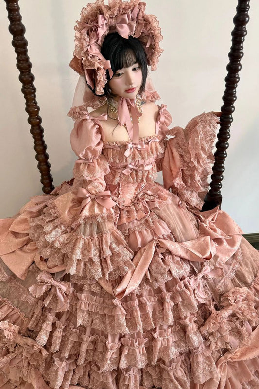 【受注予約~3/26】宝石薔薇花嫁SP アクセサリー(ピンク)【Sweet Wood】