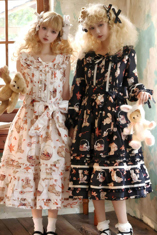 【受注予約~3/30】Autumn Rabbit and Bear アクセサリー【Spring Flower Language】