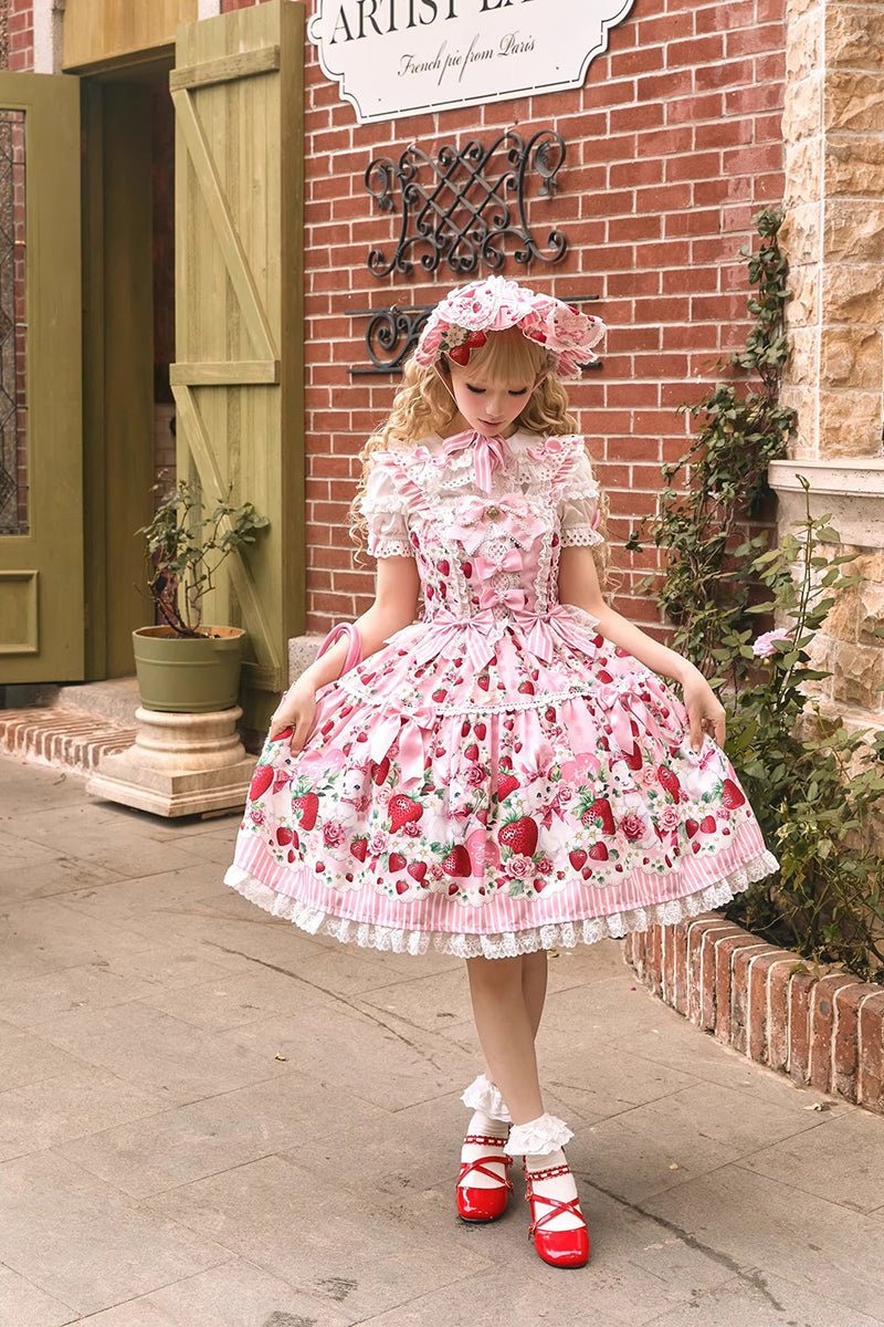 【受注予約~4/29】Strawberry Rabbit アクセサリー【Antique Doll】