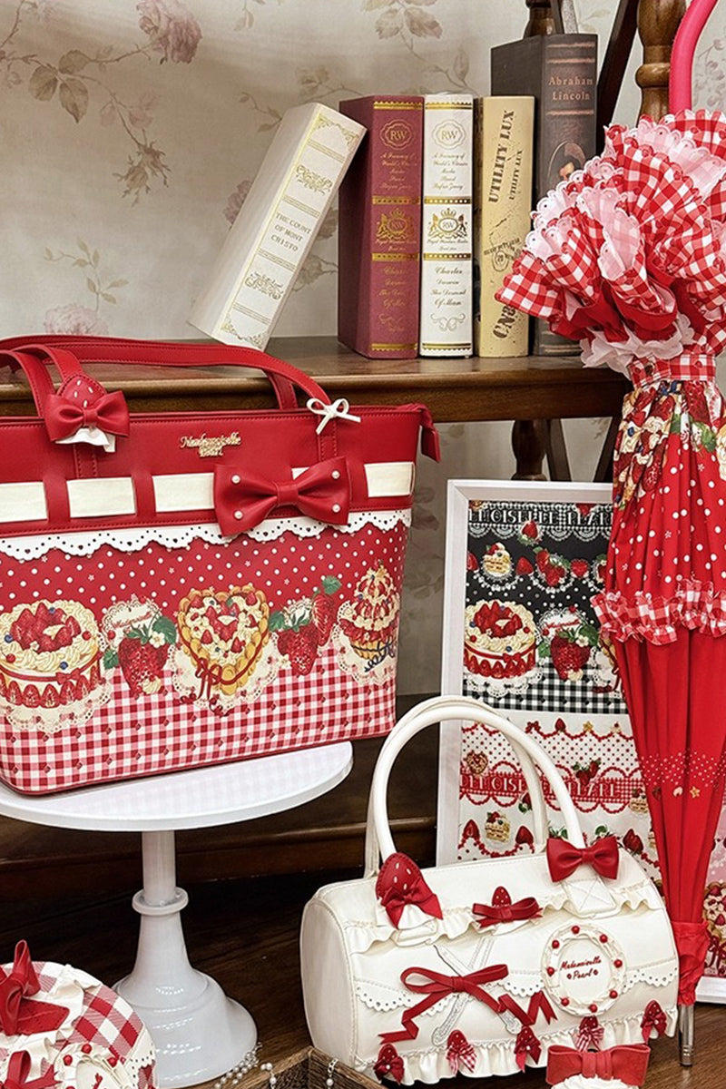 【受注予約~11/18】Strawberry Cake Illustration トートバッグ【花与珍珠匣】