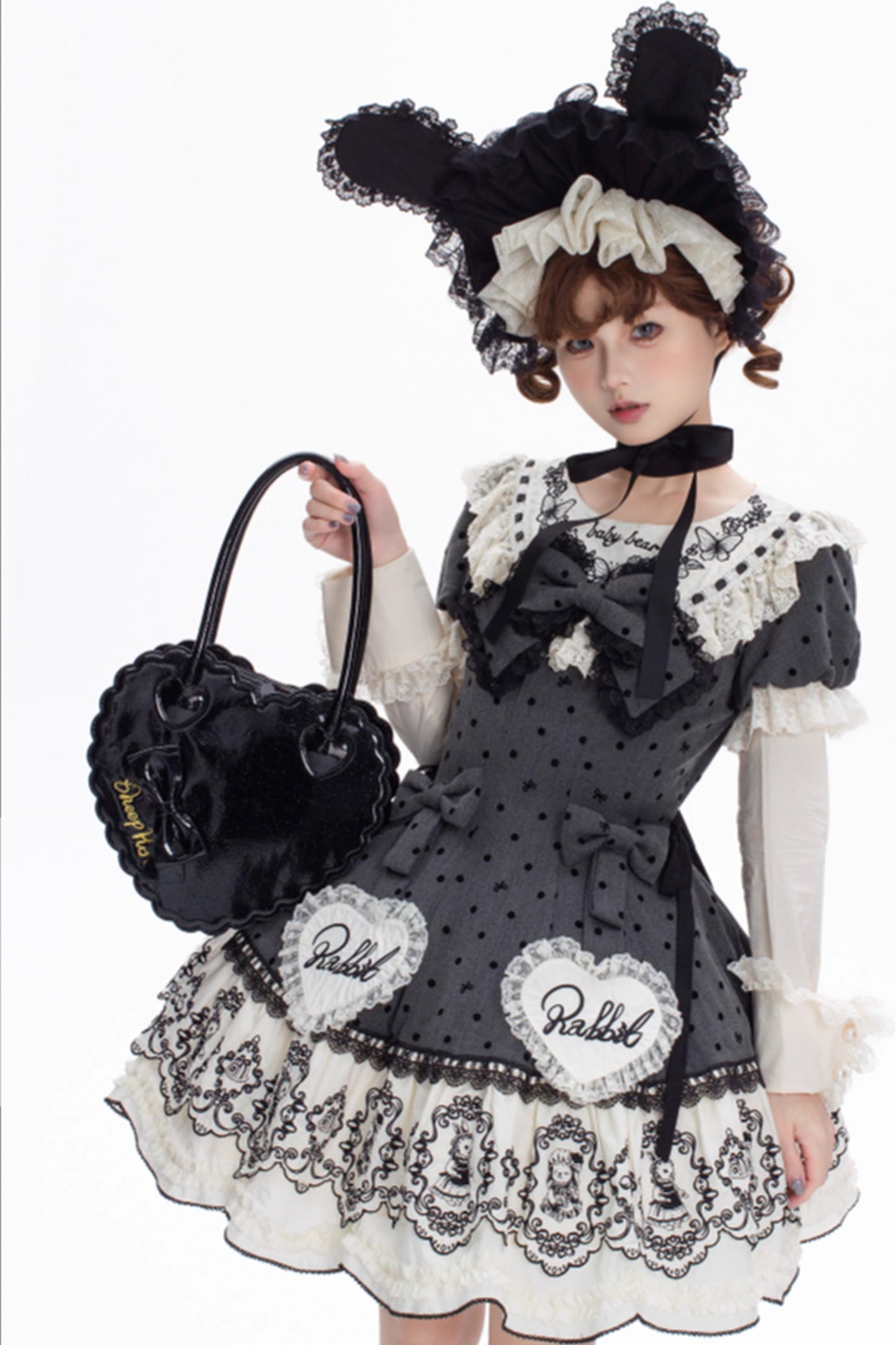 【受注予約~12/18】スカラップハートバッグ(グリッターver.)【Sheep Puff】