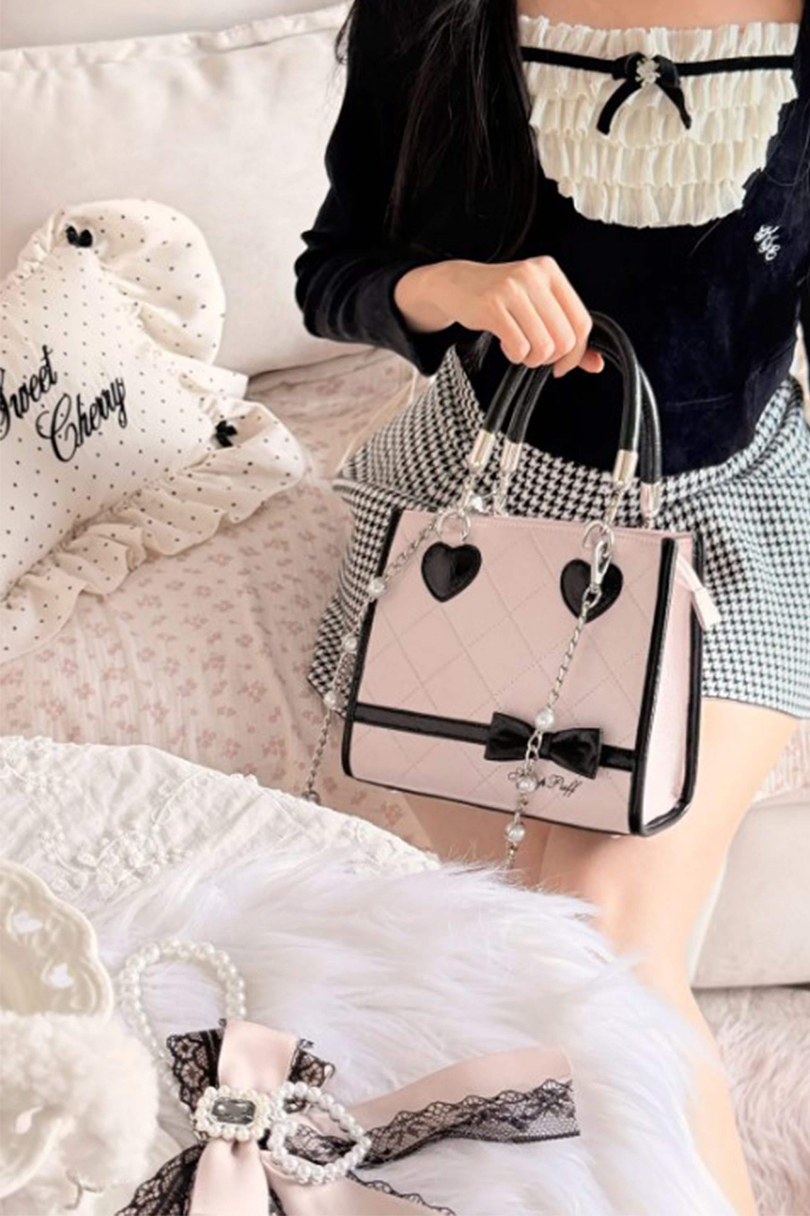 Milky Cream Cubes バッグ【Sheep Puff】 – Epetice