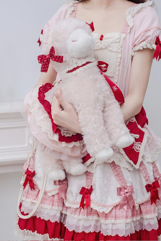 【受注予約~6/18】Shepherd's Dream ぬいぐるみバッグ・お洋服セット(ピンク)【QSHOP】