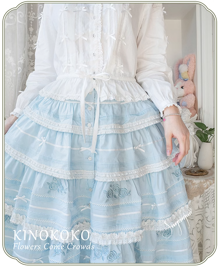 【受注予約~1/25】Flowers スカート【KINOKOKO】