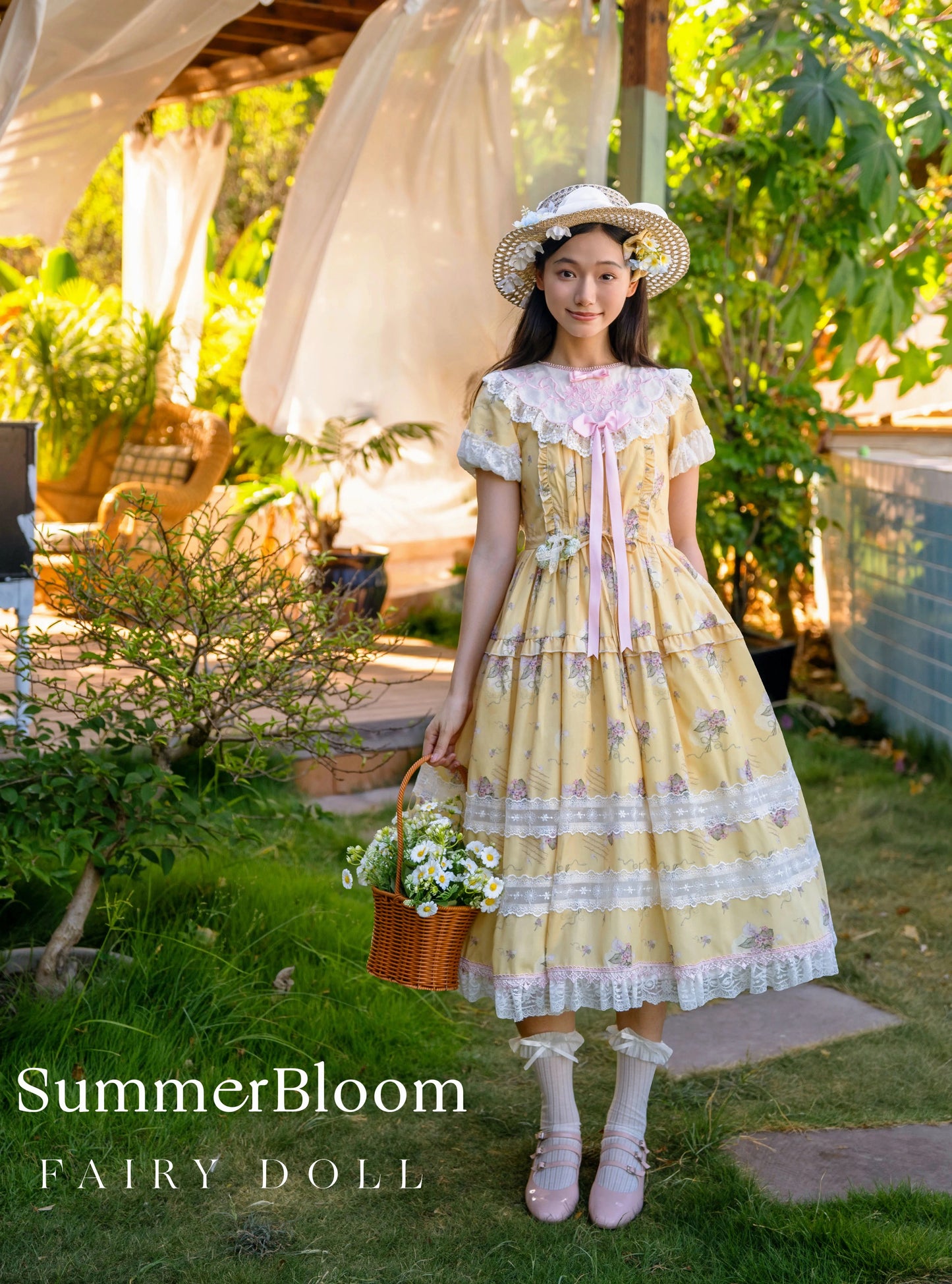 【受注予約~9/8】夏咲の花々 ワンピース【Fairy Doll】