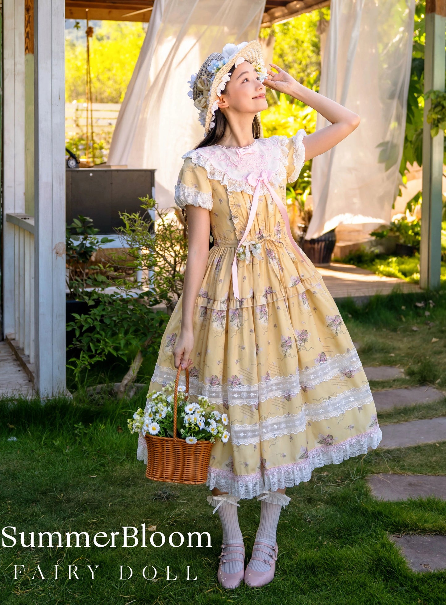 【受注予約~9/8】夏咲の花々 ワンピース【Fairy Doll】