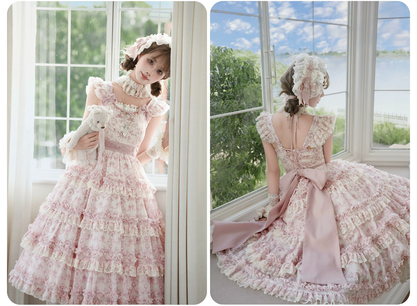【受注予約~9/13】Scent of Roses ワンピース・ジャンパースカート【LittlePlum】